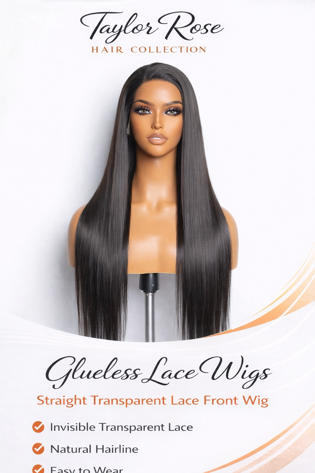 Straight Frontal Wigs 180% Density