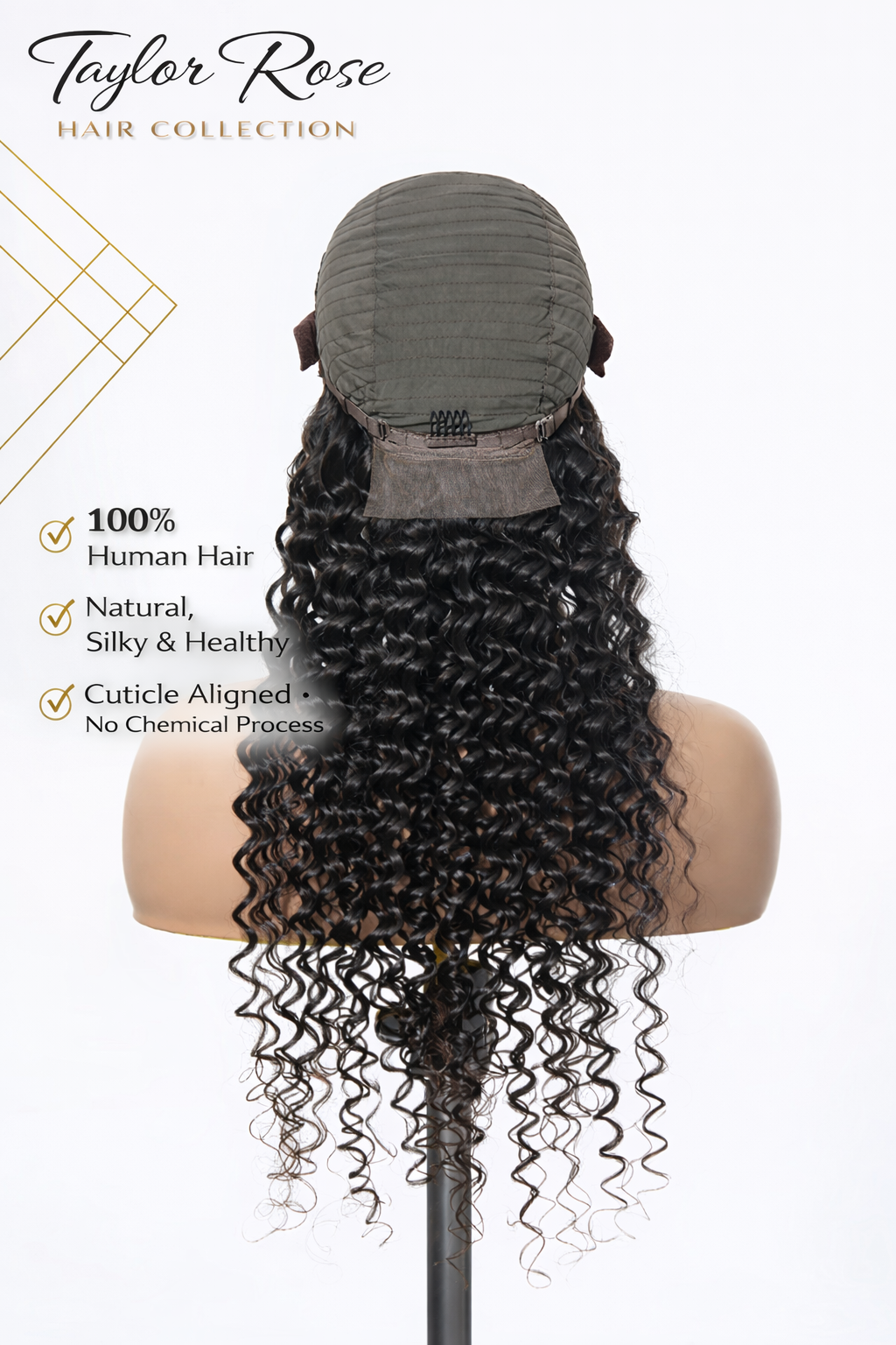 Deep Wave Closure Wigs 180% Density