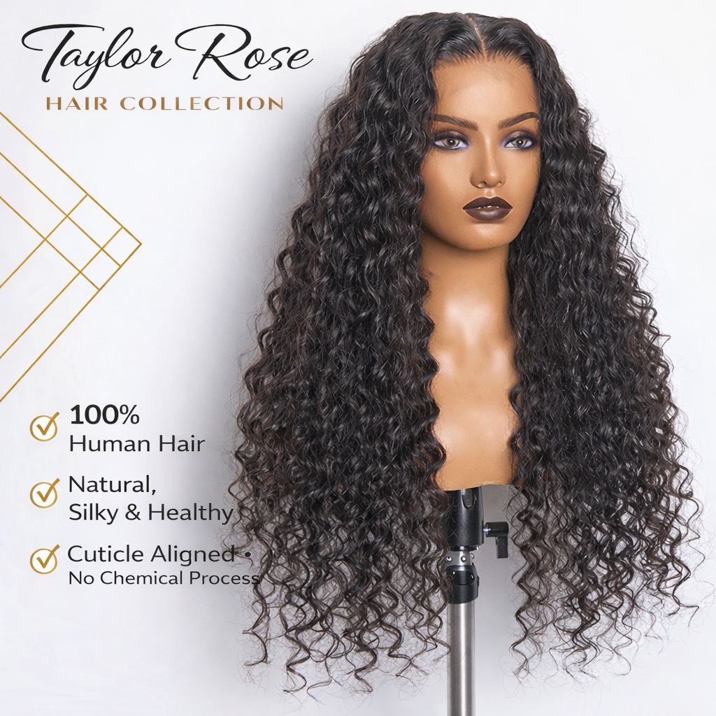 Deep Wave Closure Wigs 180% Density