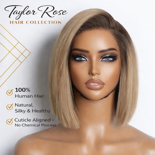 613 Blonde Closure Wigs 180% Density- straight