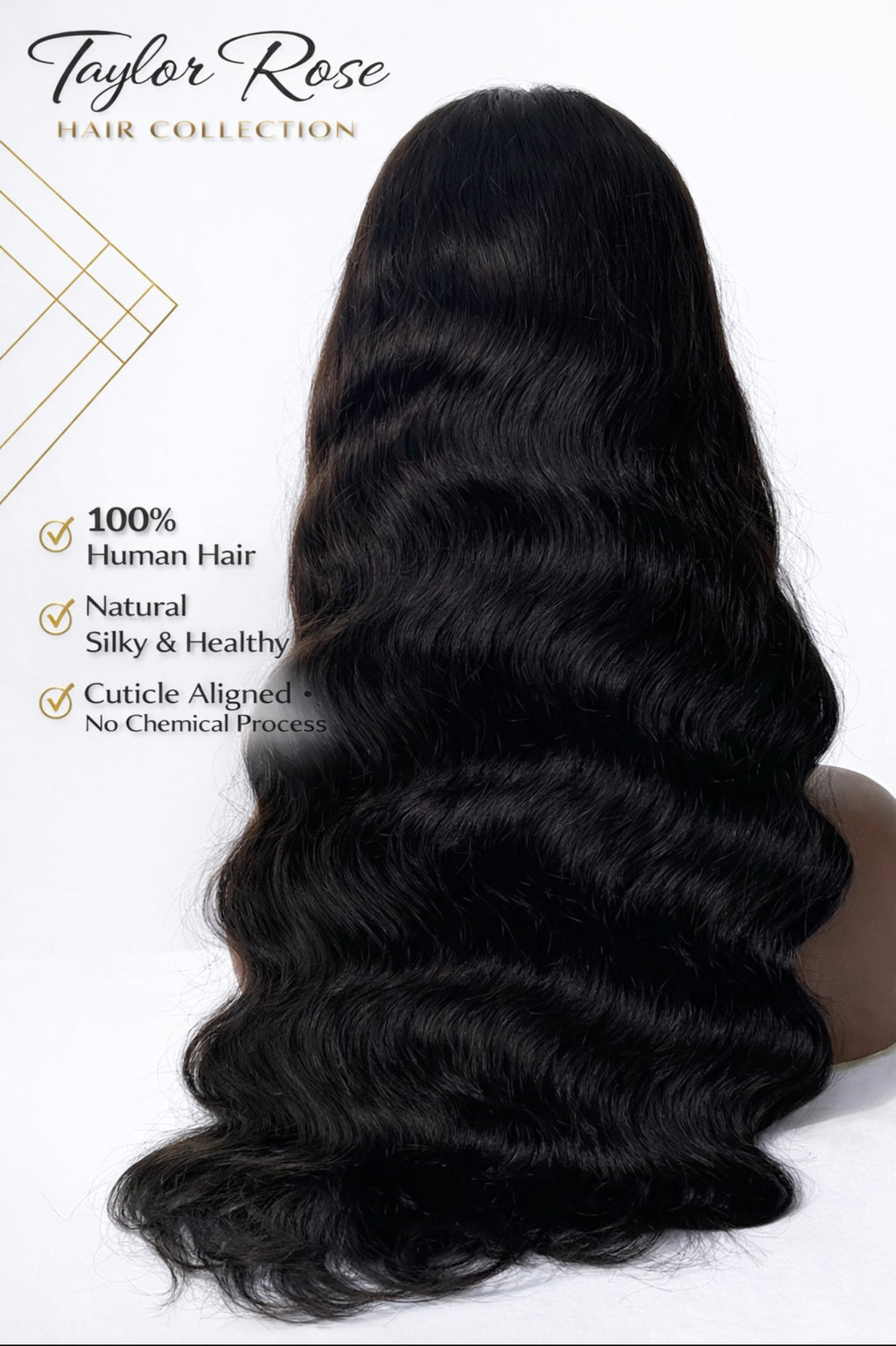 Natural Body Wavy Closure Wigs 180% Density